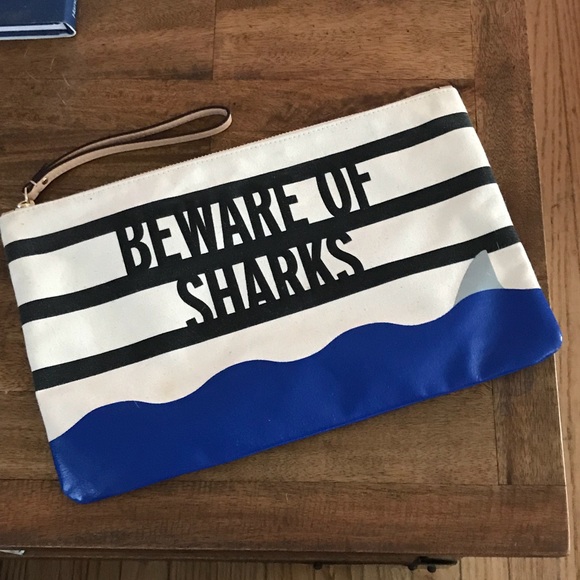 kate spade Handbags - kate spade beware of sharks zip pouch wristlet